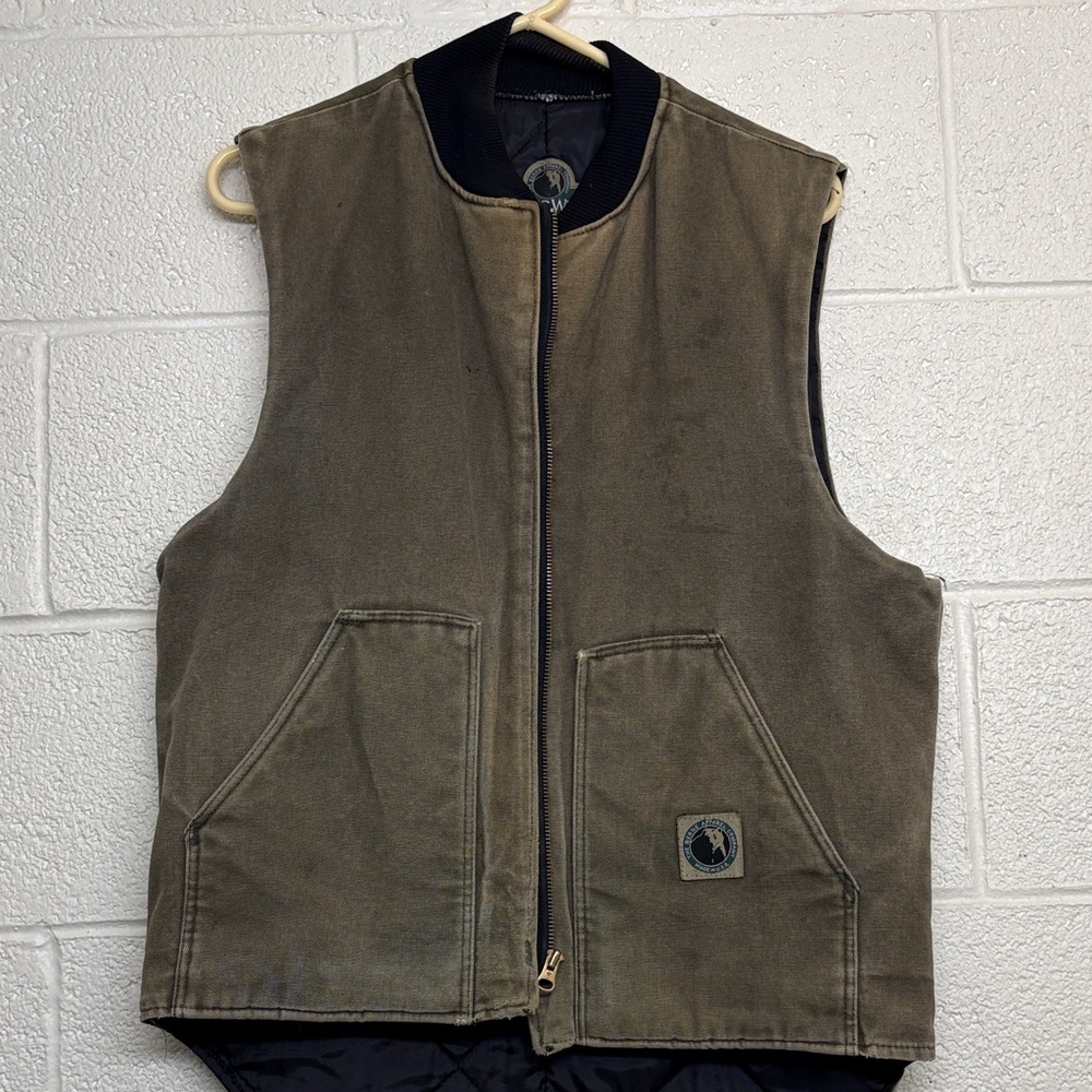Men's Classic Brown Vest with Black Trim
